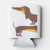 長おもしろい犬の親のかわいいダシュント 缶クーラー (裏面)