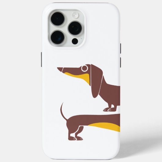 長おもしろい犬の親のかわいいダシュント Case-Mate iPhoneケース (裏面)