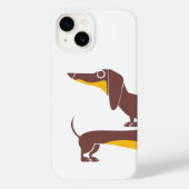 長おもしろい犬の親のかわいいダシュント Case-Mate iPhoneケース (裏面)