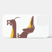 長おもしろい犬の親のかわいいダシュント Case-Mate iPhoneケース (裏面 (横))