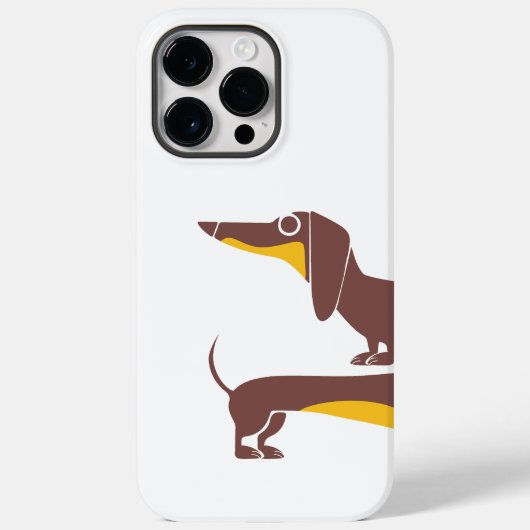 長おもしろい犬の親のかわいいダシュント Case-Mate iPhoneケース (裏面)