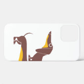 長おもしろい犬の親のかわいいダシュント Case-Mate iPhoneケース (裏面 (横))