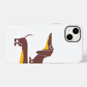 長おもしろい犬の親のかわいいダシュント Case-Mate iPhoneケース (裏面 (横))