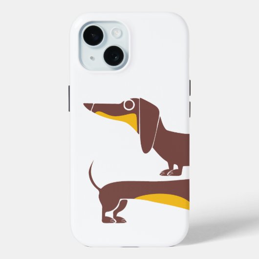 長おもしろい犬の親のかわいいダシュント Case-Mate iPhoneケース (裏面)