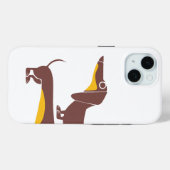 長おもしろい犬の親のかわいいダシュント Case-Mate iPhoneケース (裏面 (横))