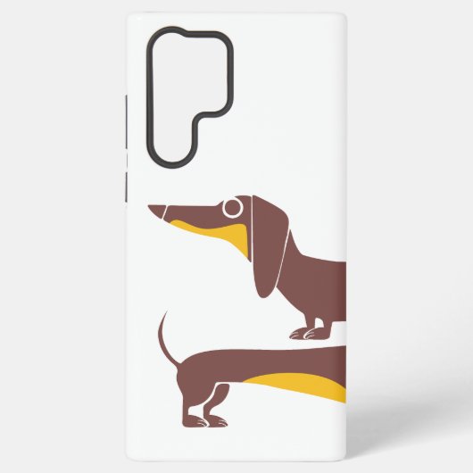 長おもしろい犬の親のかわいいダシュント SAMSUNG GALAXYケース (裏面)