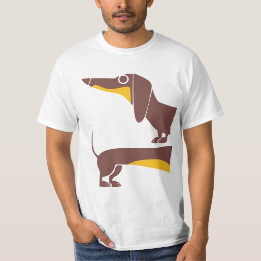 長おもしろい犬の親のかわいいダシュント Tシャツ (正面)