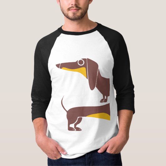 長おもしろい犬の親のかわいいダシュント Tシャツ (正面)