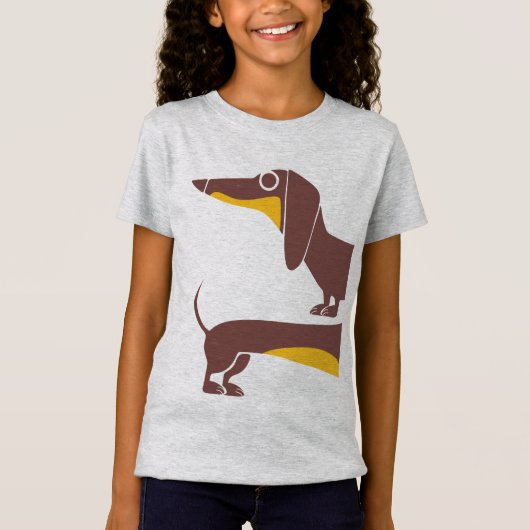 長おもしろい犬の親のかわいいダシュント Tシャツ (正面)