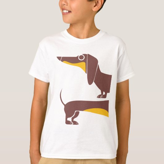 長おもしろい犬の親のかわいいダシュント Tシャツ (正面)