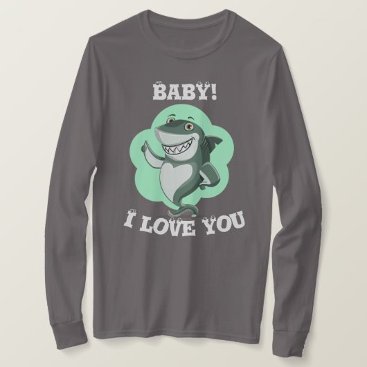 長おもしろい袖Tシャツが大好き Tシャツ (デザイン正面)