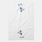 長お洒落脚雪だるま キッチンタオル (縦)