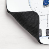 長お洒落脚雪だるま マウスパッド (コーナー)