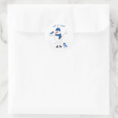 長お洒落脚雪だるま ラウンドシール (バッグ)