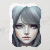 長くて柔らかいヘアトリップで詳細なタビー猫 ノートカード (正面/裏面)