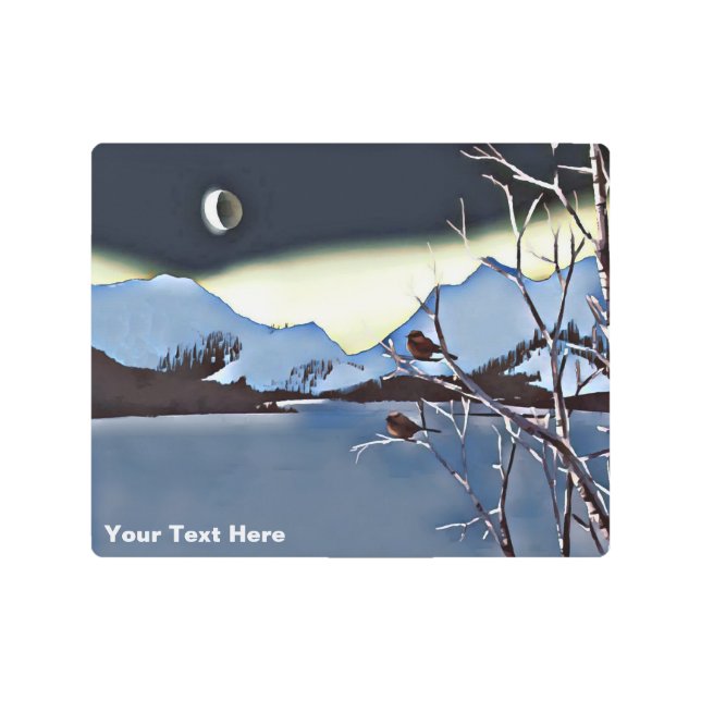 長く寒い夜 メタルプリント (正面)