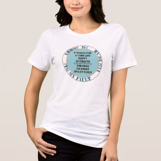 長く幸せな結婚のための7つの言葉 トライブレンドTシャツ (正面)