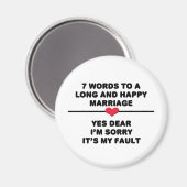 長く幸せな結婚のための７つの言葉 マグネット (正面/裏面)
