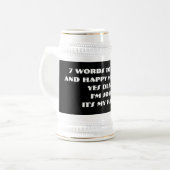 長く幸せな結婚への7つの言葉 – シュタイン ビールジョッキ (正面左)