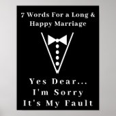 長く幸せな結婚への7つの言葉 – ポスター (正面)