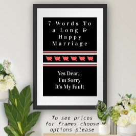 長く幸せな結婚への7つの言葉 – ポスター