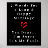 長く幸せな結婚への7つの言葉 – ポスター (正面)