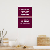 長く幸せな結婚への7つの言葉 – ポスター (キッチン)