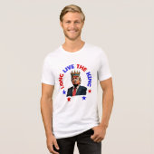 長く王を生きる:ドナルド・トランプ トライブレンドTシャツ (正面全面)