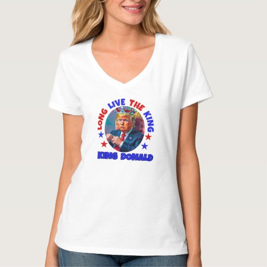 長く王を生きる：ドナルド・トランプ Tシャツ (正面)