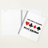 長く生きて幸せになれ遊る橋4枚のカードスーツ プランナー手帳 (ディスプレー)