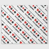 長く生きて幸せになれ遊る橋4枚のカードスーツ ラッピングペーパー (フラット)