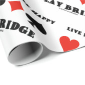 長く生きて幸せになれ遊る橋4枚のカードスーツ ラッピングペーパー (ロールコーナー)