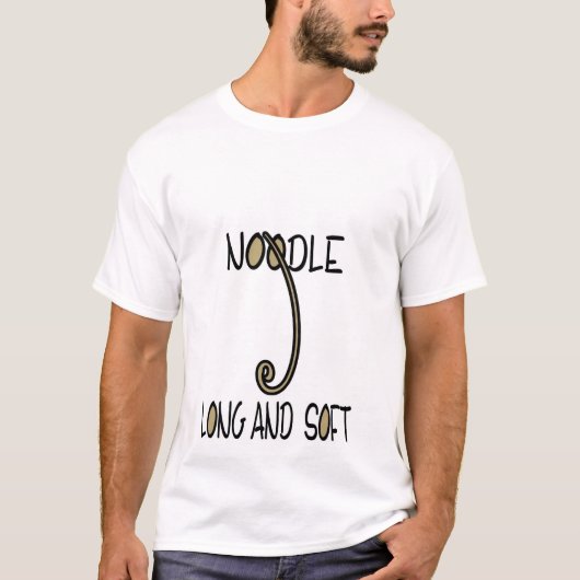 長く、柔らかいヌードル Tシャツ (正面)
