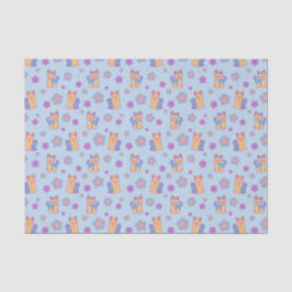 長く、短い髪のヨークシャーテリアのかわいい犬の漫画 薄葉紙