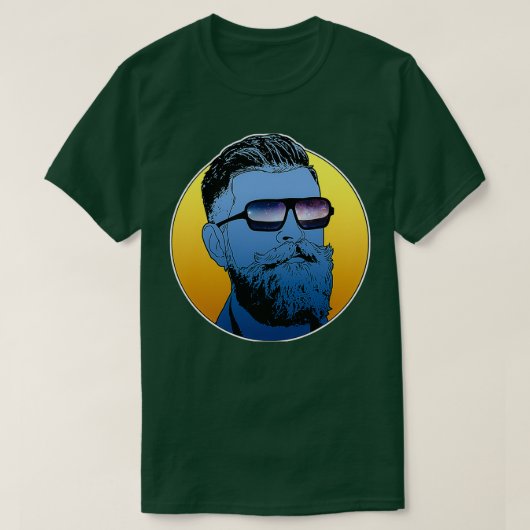 長さヒゲファンニーベアドフェイシャル Tシャツ (デザイン正面)