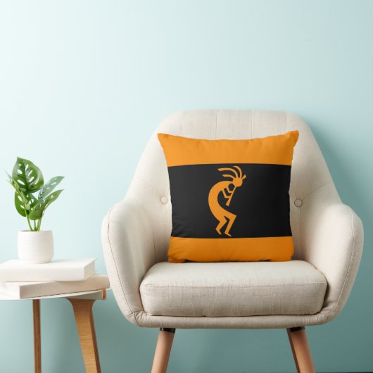 長のココペリのオレンジ クッション (椅子)