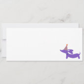 長のダックスフントのハッピーバースデーカード カード (裏面)