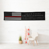 長の火の救助のテーマの米国旗 横断幕 (インサイチュ)