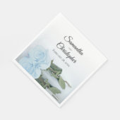 長エレガントステムダスティブルーバラ結婚ズ スタンダードランチョンナプキン (角)