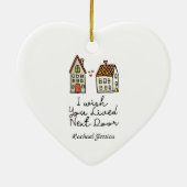 長パーソナライズされた距離友人 セラミックオーナメント (裏面)