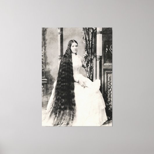 長ビクトリアン髪の人 キャンバスプリント (正面)