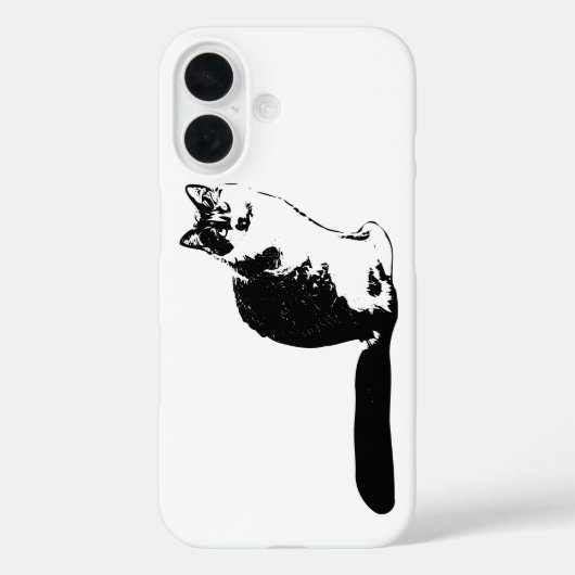 長モダン髪の猫iPhoneケース Case-Mate iPhoneケース (裏面)