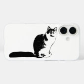 長モダン髪の猫iPhoneケース Case-Mate iPhoneケース (裏面 (横))