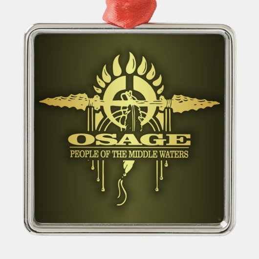 長下2尾 メタルオーナメント (正面)