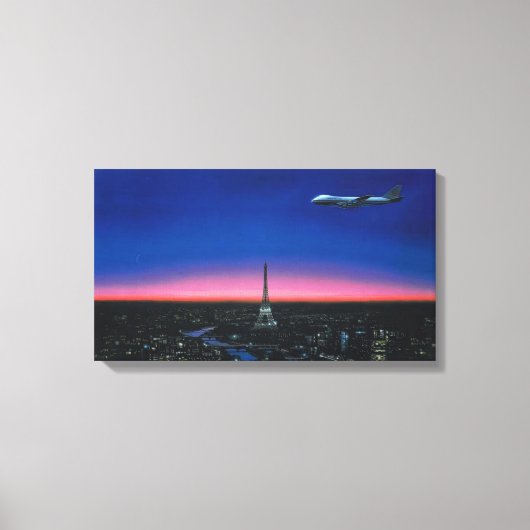 長井博アートスタイルパリスポップ・アートのシティイビル塔 キャンバスプリント (正面)