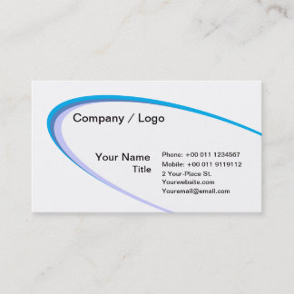 長円のシンプルな名刺 名刺