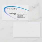 長円のシンプルな名刺 名刺 (正面/裏面)