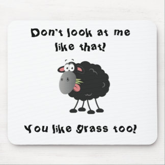 長失ったい羊：草食べの羊 マウスパッド