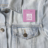 長女の初聖体拝領、ピンク 缶バッジ (インサイチュ)