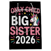 長子取り消し線付き上の姉2026 妊娠 ミディアムペーパーバッグ (正面)